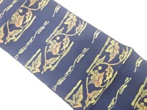 花更紗模様織り出し　名古屋帯